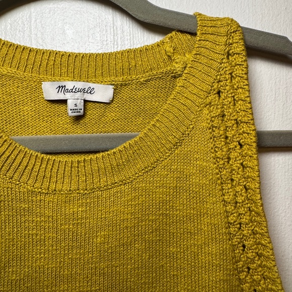Madewell NWOT Crop Sweater Tank - S - Lemon lime color - Picture 2 of 4